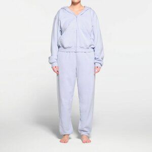 SKIMS Sweatpants & Zip-up In Periwinkle